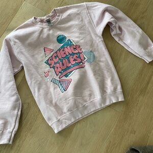 Science Rules retro nerd sweatshirt small